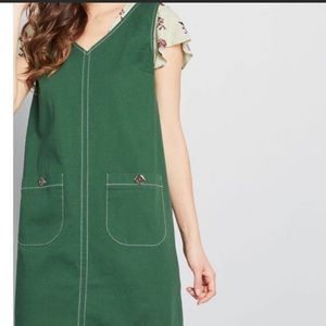 ModCloth One More Thing Retro Green Jumper Dress